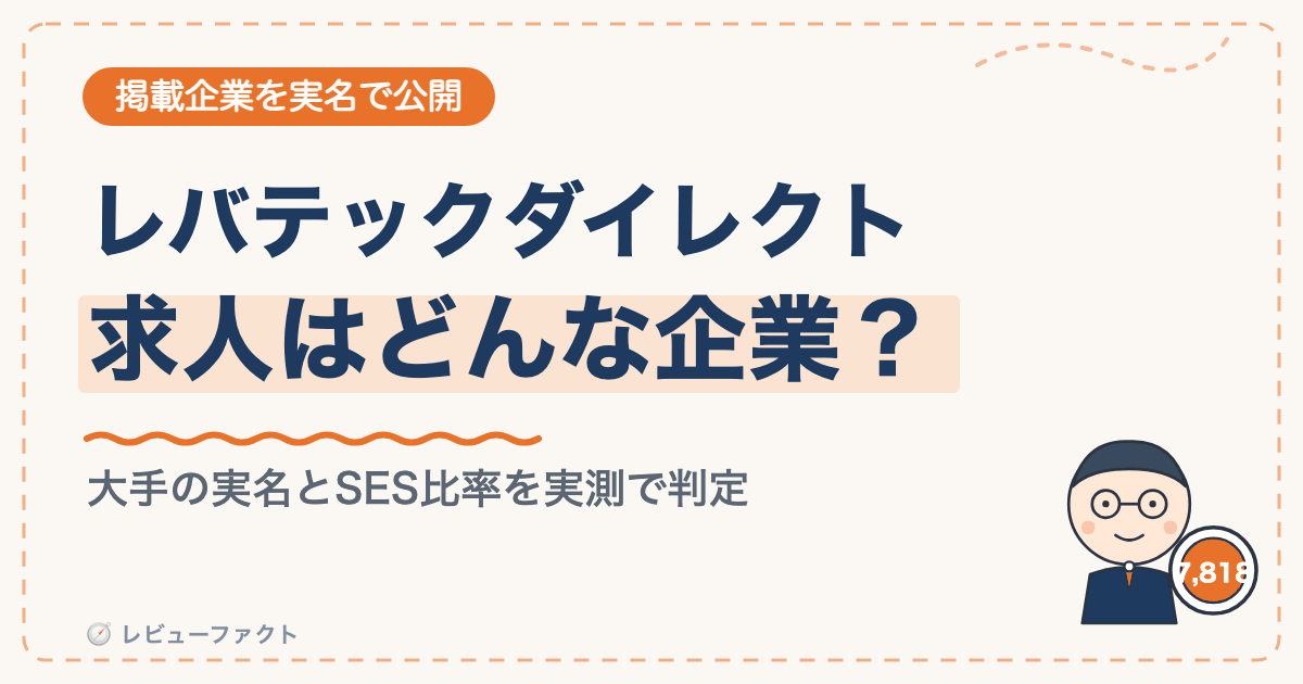 レバテックダイレクトの求人と掲載企業をイメージした画像